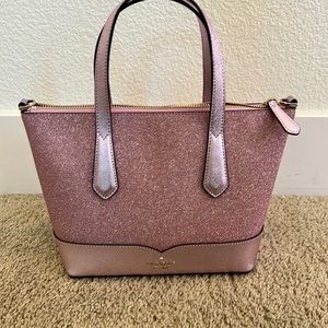 pink glitter Kate Spade handbag